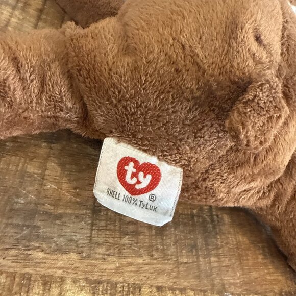 Ty Pluffies Lumpy Moose Plush Brown 2003 10” Stuffed Animal Toys - Picture 5 of 8